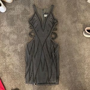 Jovani Silver Prom Dress Size 6